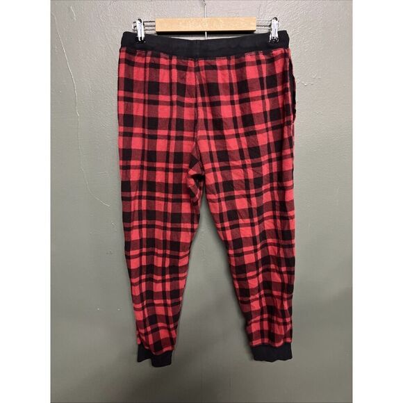 Polo Ralph Lauren Pony Red Plaid Pajama Lounge Pants Men's Large Thermal - Picture 3 of 4